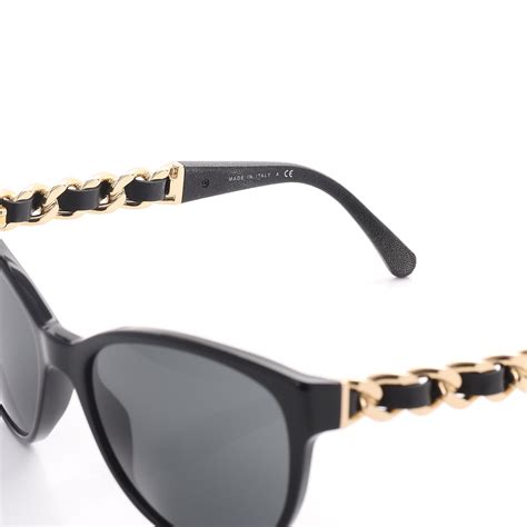 ULTRA RARE! CHANEL CC Chain Sunglasses Black Eyewear 